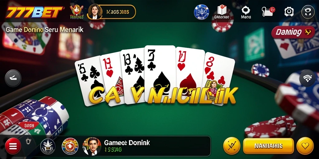 Gameplay seru domino dengan antarmuka yang menarik.