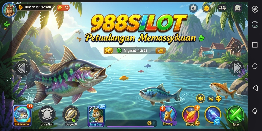 Screenshot gameplay 988SLOT yang menampilkan pengalaman memancing yang seru.