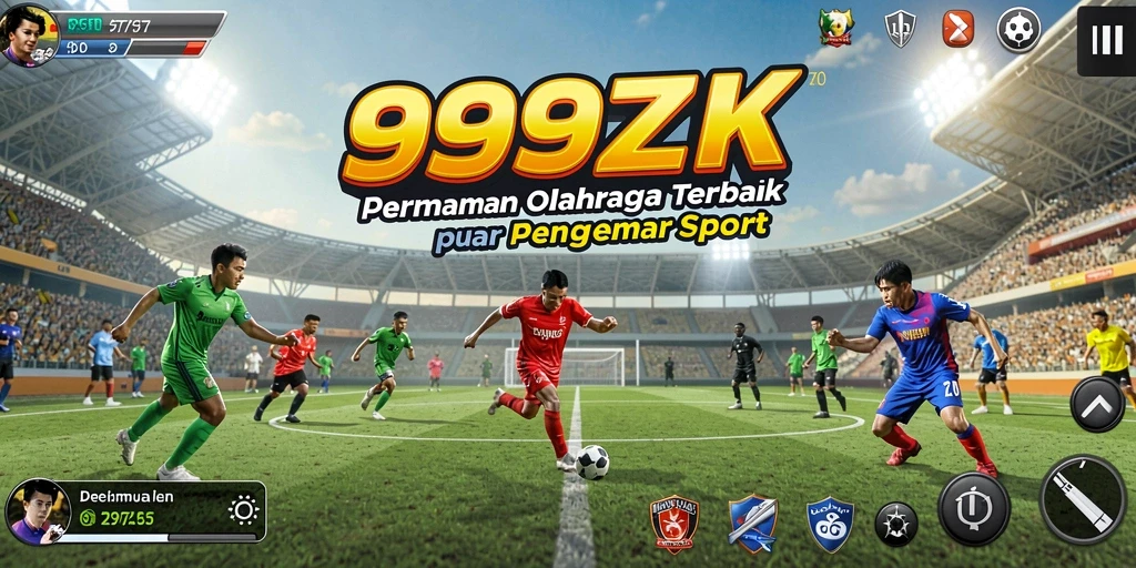 Tampilan gameplay menarik dari 999ZK yang menunjukkan aksi olahraga yang mendebarkan.