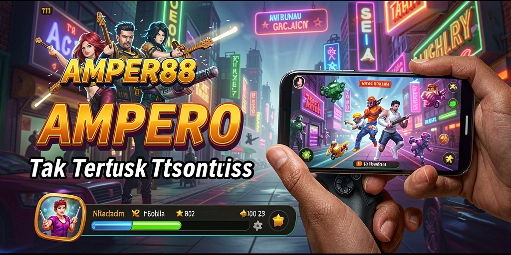 Tampilan gameplay Arcade dari AMPER88 yang penuh warna dan tantangan.