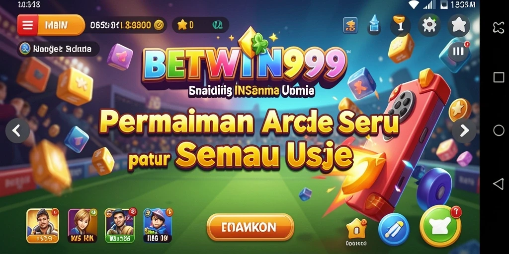 Screenshot utama BETWIN999 menampilkan aksi gameplay yang mendebarkan dan penuh warna.