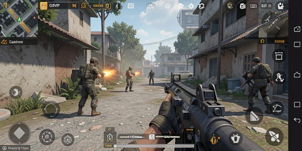 Gameplay intens G9VIP dengan aksi tembak-menembak yang mendebarkan.