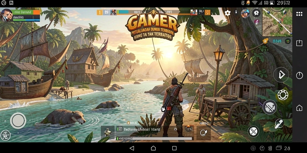 Tampilan gameplay GAMERP yang menarik dan penuh aksi.