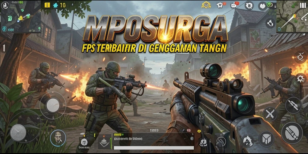 Tangkapan layar menunjukkan aksi menegangkan dalam MPOSURGA saat melawan musuh.