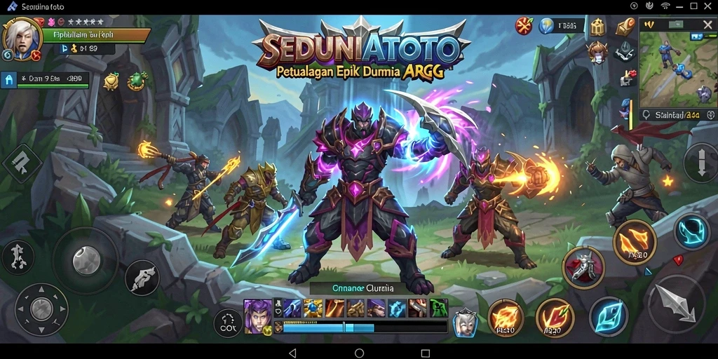 Tampilan mendebarkan dari aksi gameplay SEDUNIATOTO di dunia ARPG.