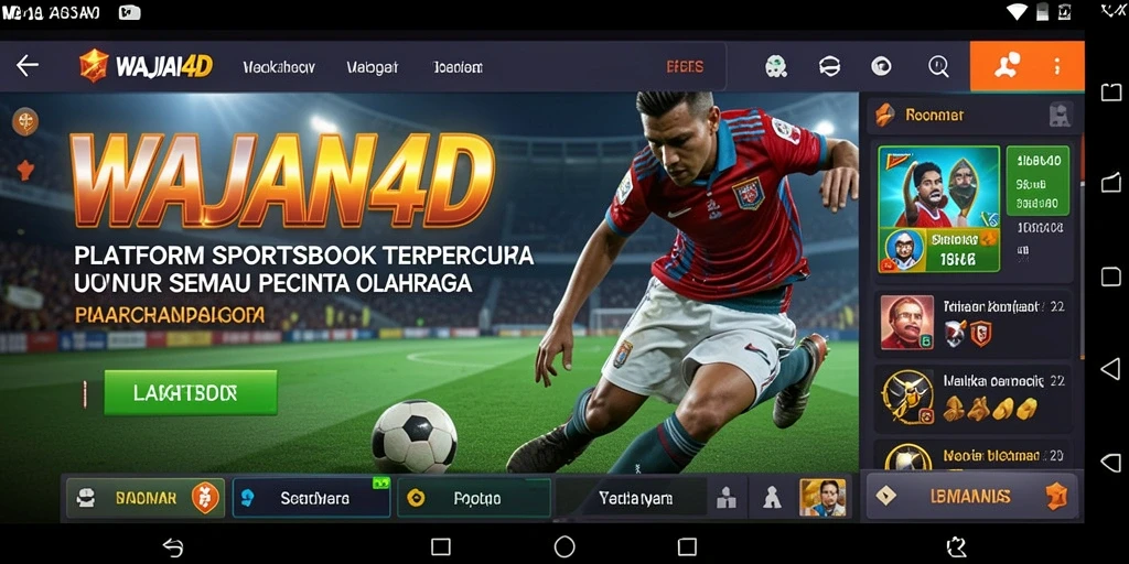 Tampilan menarik dari gameplay taruhan olahraga di WAJAN4D.